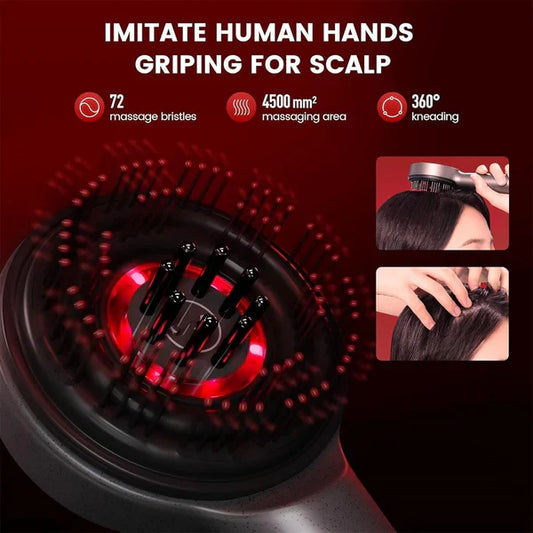 Scalp Massager Brush (Red)/Reduce scalp itching/promote hair growth
